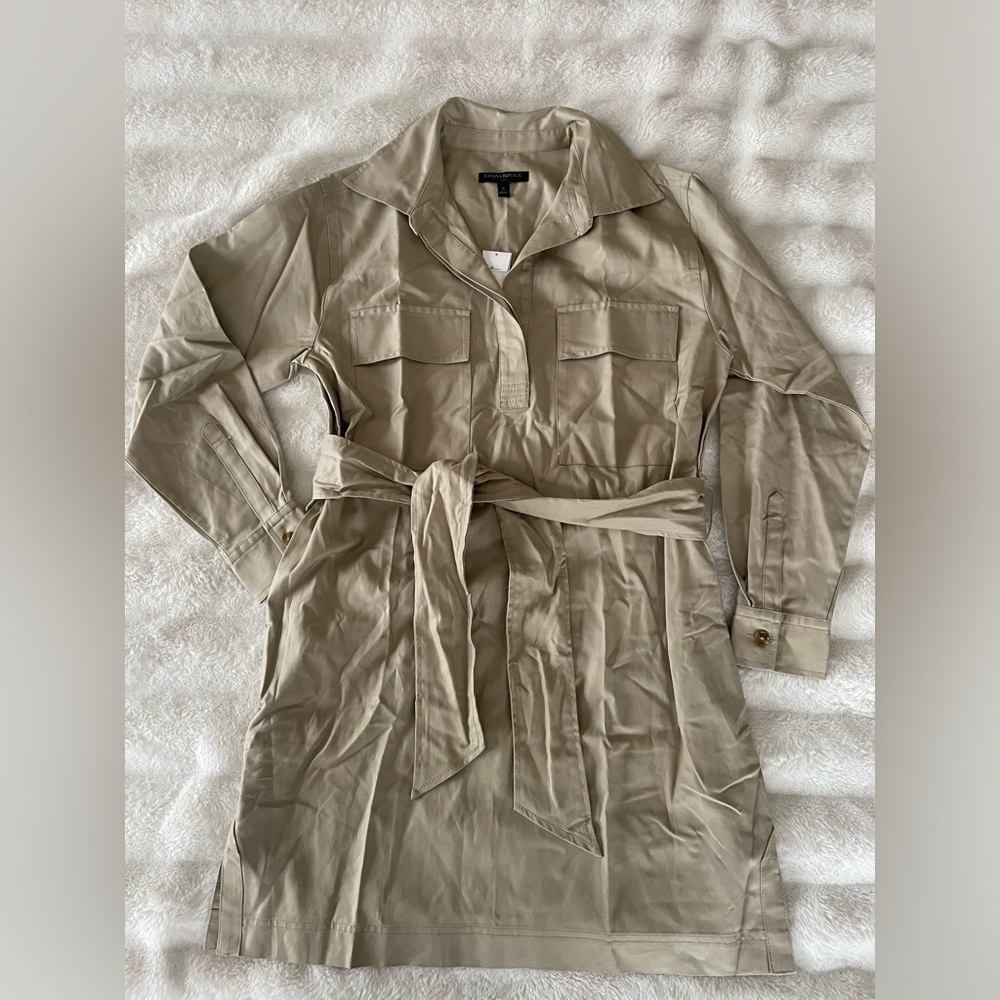 Banana Republic Twill Utility Mini Shirtdress